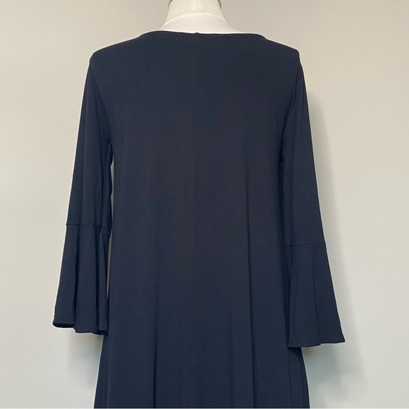 Lilly Pulitzer Ophelia Black Onyx Flounce Sleeve Swing Dress, Small - Picture 8 of 14